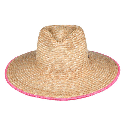 Chapeau Été Joanna Festival en Paille naturel-rose BRIXTON