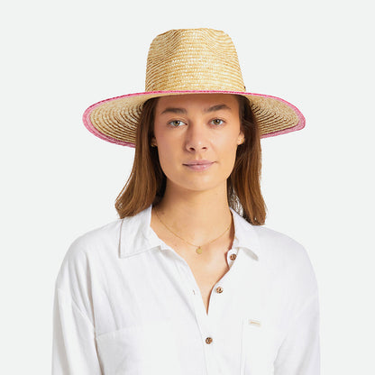 Chapeau Été Joanna Festival en Paille naturel-rose BRIXTON