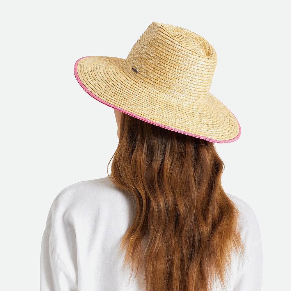 Chapeau Été Joanna Festival en Paille naturel-rose BRIXTON