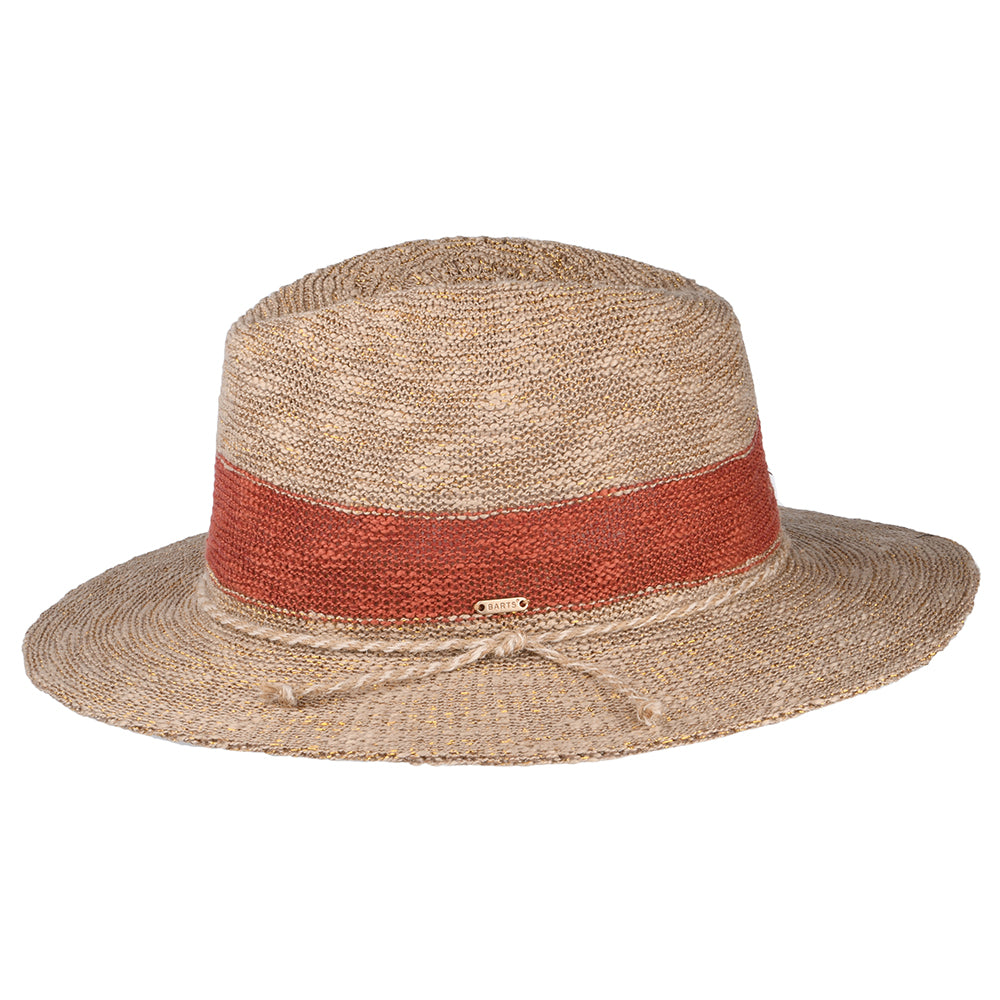 Chapeau Fedora Ponui marron clair-gingembre BARTS