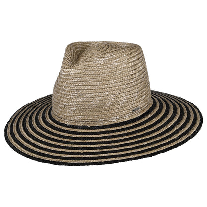 Chapeau Été en Paille Joanna Festival gris fumée-noir BRIXTON