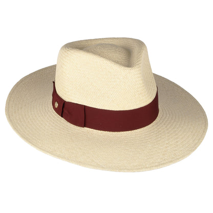 Chapeau Fedora Panama Chatsworth naturel-bordeaux FAILSWORTH
