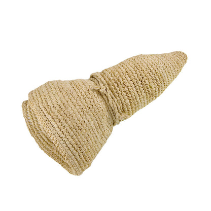 Chapeau Canotier Pliable en Paille Raphia Torsadée naturel SCALA