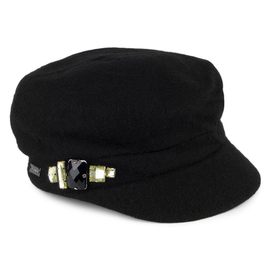 Casquette Gavroche Rhinestone noir BETMAR