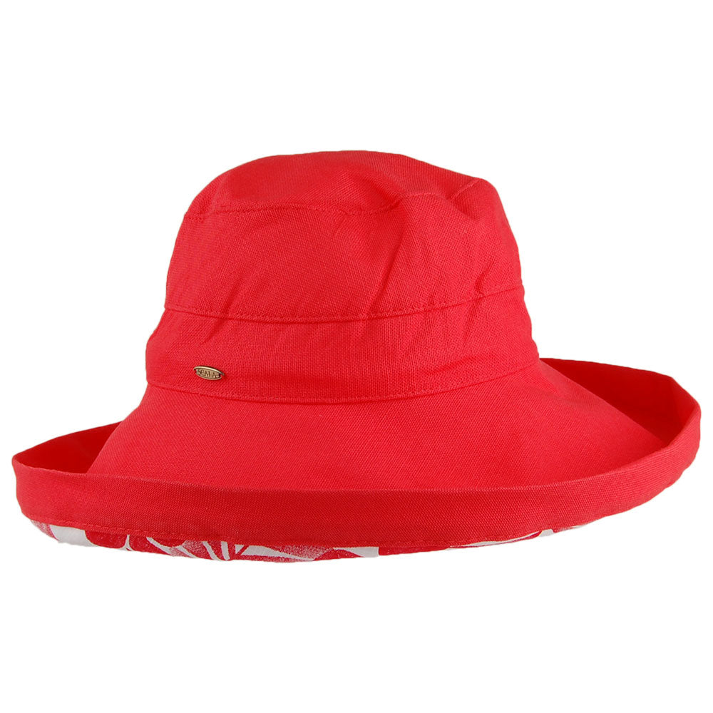 Chapeau Été Pliable en Coton Aninata corail SCALA