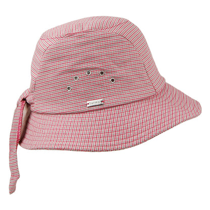 Chapeau Cloche Pied-de-Poule à Noeud rouge-multi BETMAR