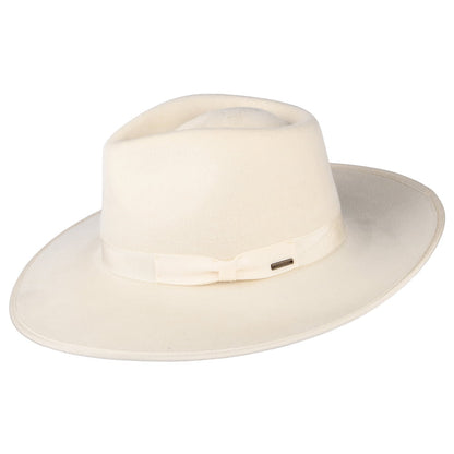 Chapeau de Cowboy en Laine Feutrée Jo Rancher blanc cassé BRIXTON