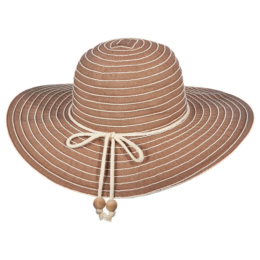 Chapeau Été à Bord Large Sonia marron SCALA