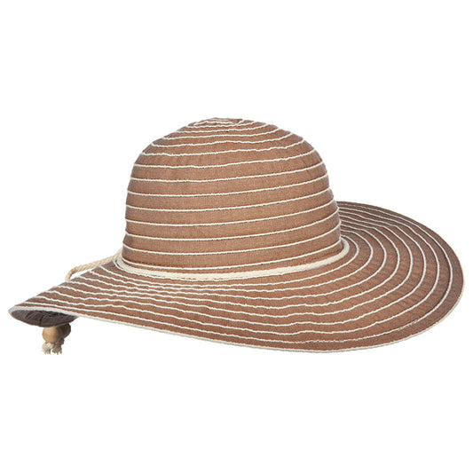 Chapeau Été à Bord Large Sonia marron SCALA