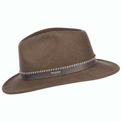 Chapeau Fedora en Laine Feutrée Oaklyn marron BARTS