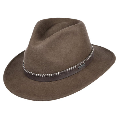Chapeau Fedora en Laine Feutrée Oaklyn marron BARTS