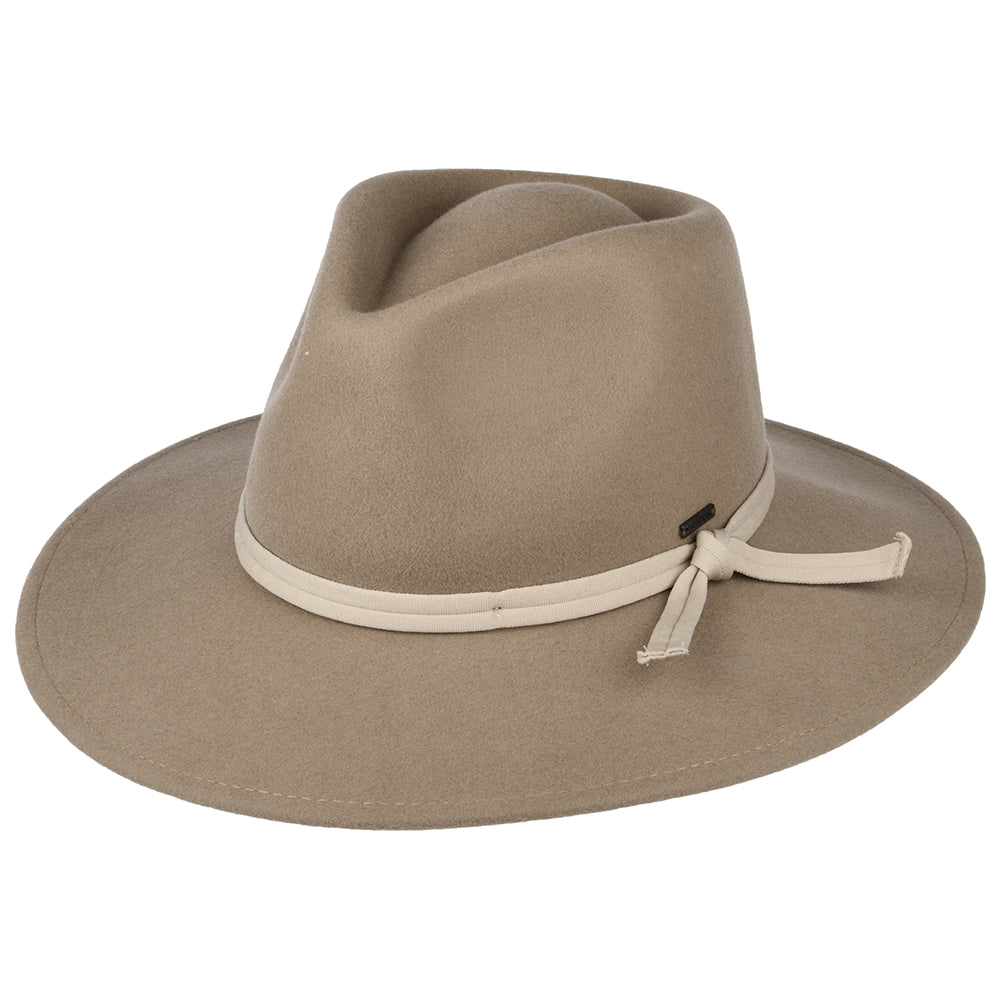 Chapeau Fedora en Laine Feutrée Pliable Joanna camel-beige BRIXTON