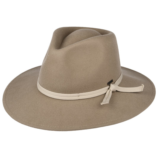 Chapeau Fedora en Laine Feutrée Pliable Joanna camel-beige BRIXTON