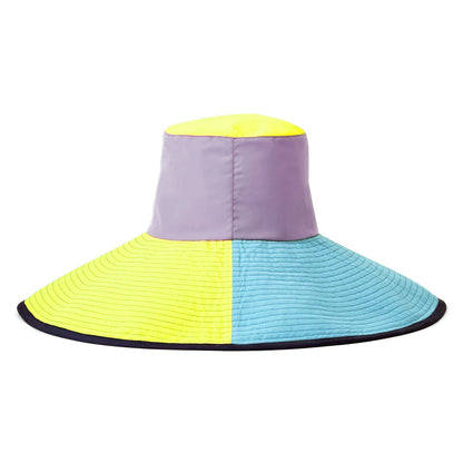 Chapeau Bob à Bord Large Pliable Maddie violet-jaune-bleu BRIXTON
