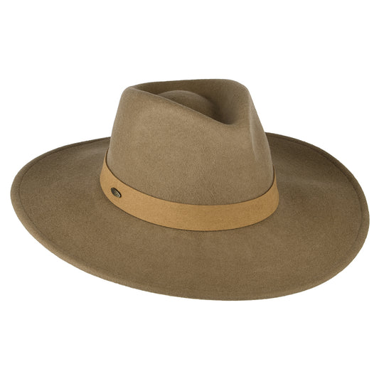 Chapeau Fedora Safari en Laine Feutrée Inaki camel SCALA