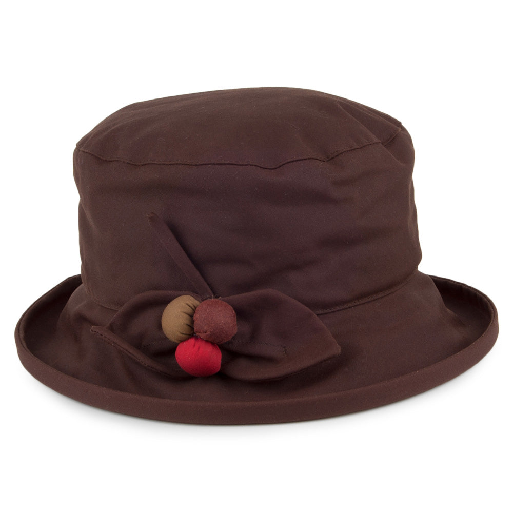 Chapeau Bob en Toile Cirée Berry marron OLNEY