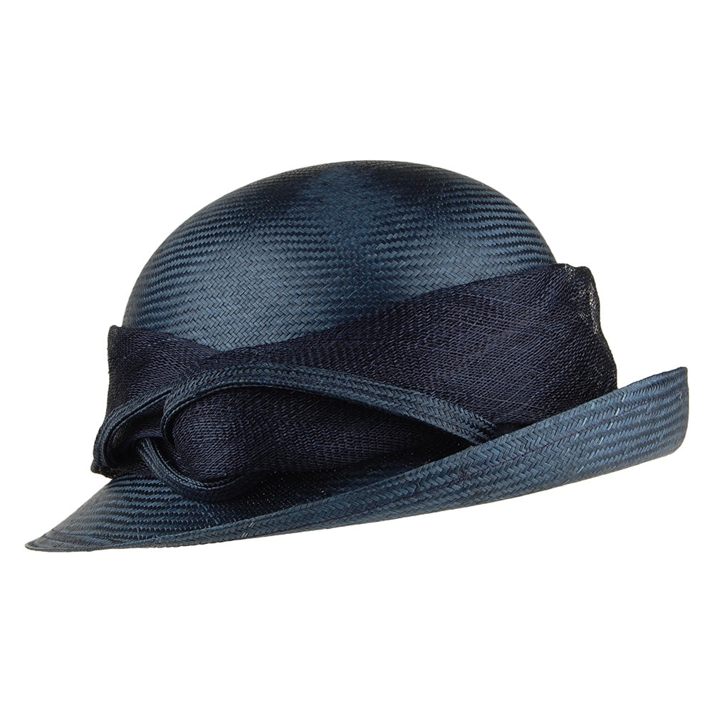 Chapeau Cloche Molly en Paille bleu marine WHITELEY