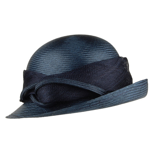 Chapeau Cloche Molly en Paille bleu marine WHITELEY