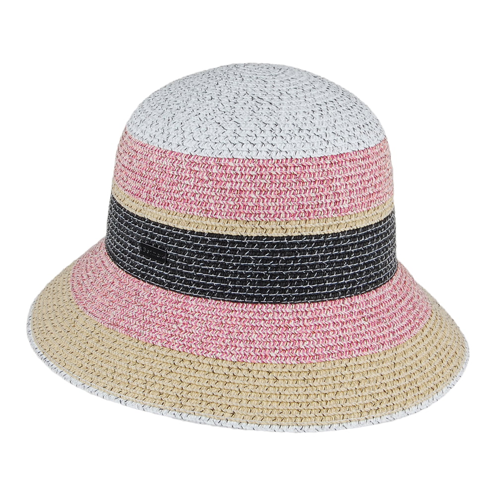 Chapeau Été à Rayures Catherine naturel-rose BETMAR