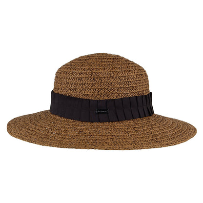 Chapeau Canotier à Bord Large Marie beige sable BETMAR