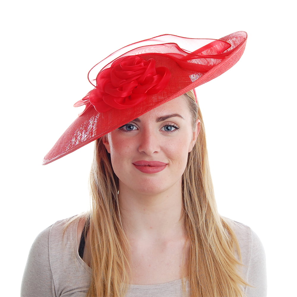 Chapeau Bibi Disque Saoirse vermillon FAILSWORTH