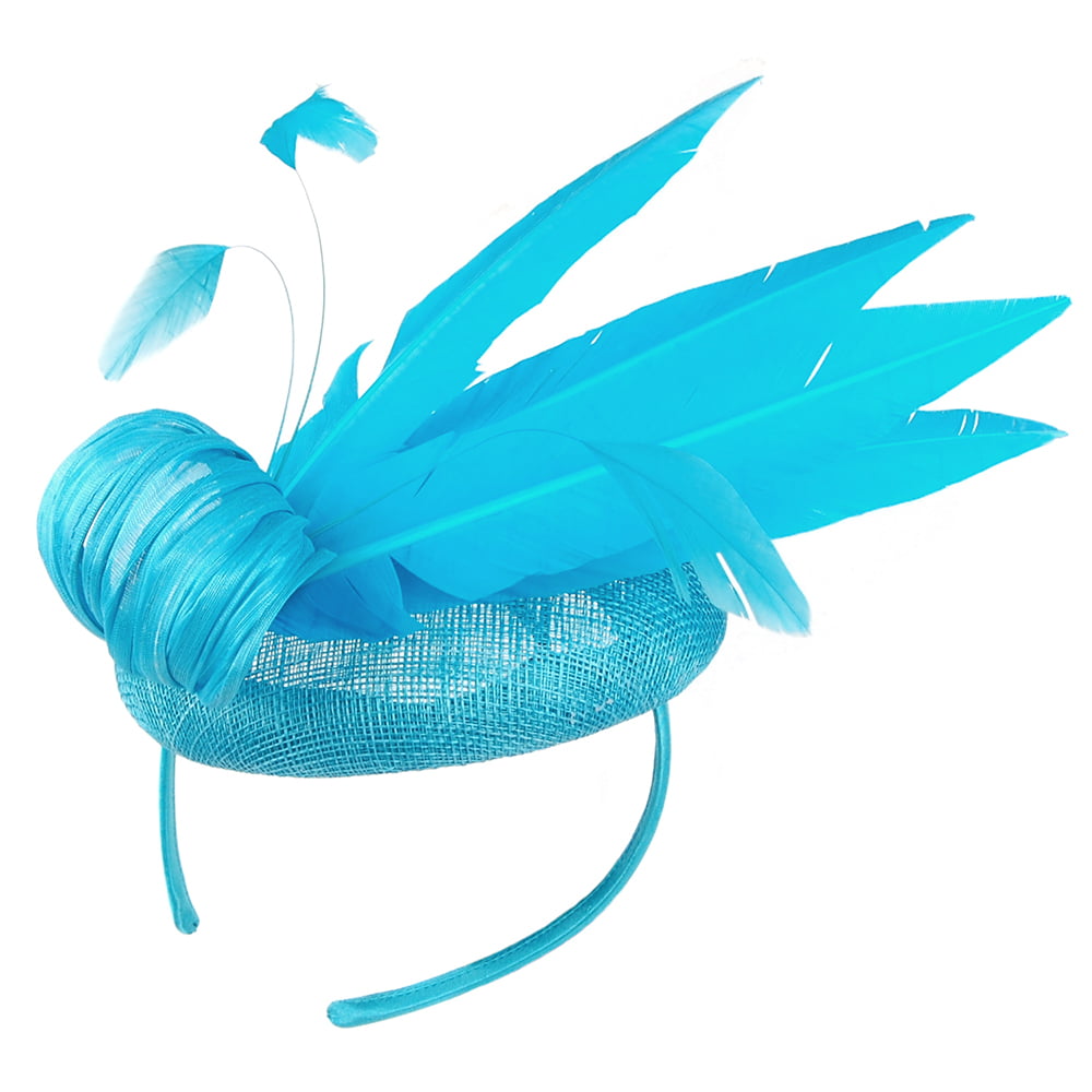 Chapeau Calot à Plumes Ariel turquoise FAILSWORTH