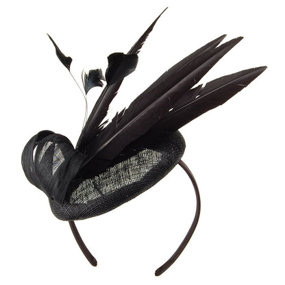 Chapeau Calot à Plumes Ariel noir FAILSWORTH