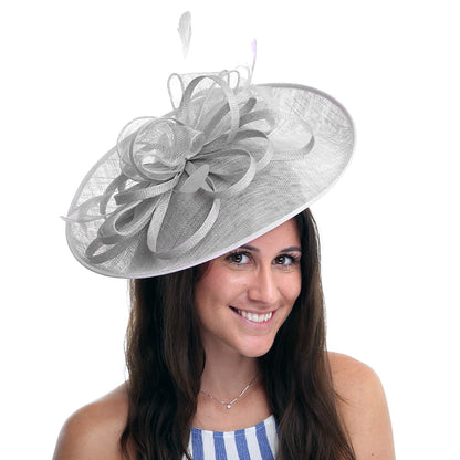 Chapeau Bibi Disque Molly argenté JANE ANNE DESIGNS