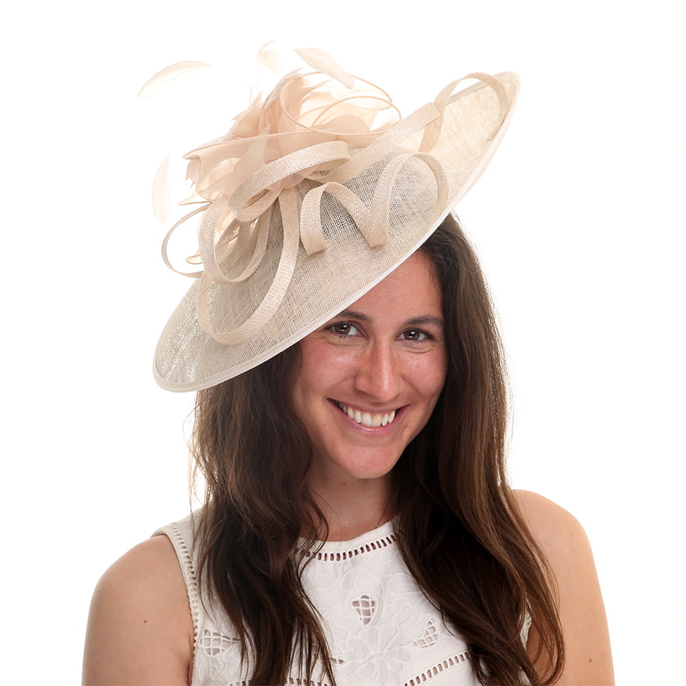 Chapeau Bibi Disque Penelope champagne JANE ANNE DESIGNS