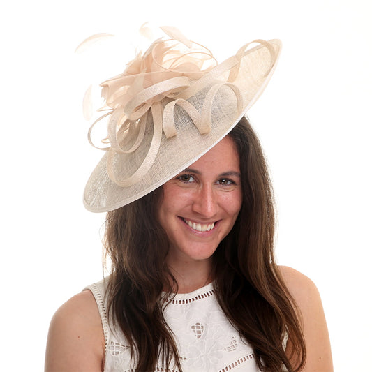 Chapeau Bibi Disque Penelope champagne JANE ANNE DESIGNS
