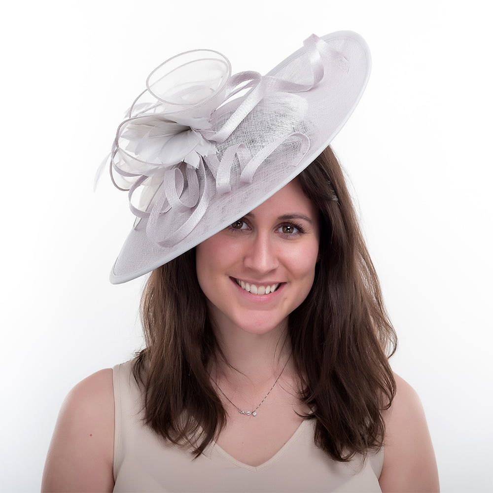 Chapeau Bibi Disque Penelope argenté JANE ANNE DESIGNS