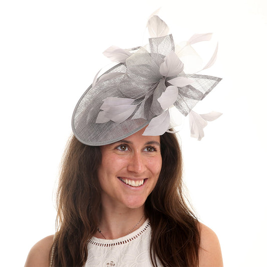 Chapeau Bibi Disque Jennifer argenté JANE ANNE DESIGNS