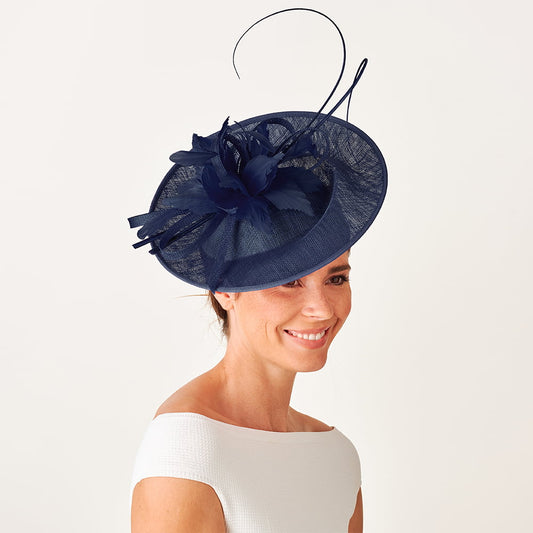 Chapeau Bibi Disque Constance bleu marine FAILSWORTH