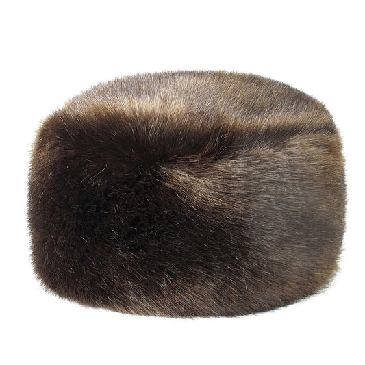 Chapeau Calot Femme Hiver en Fausse Fourrure marron HELEN MOORE