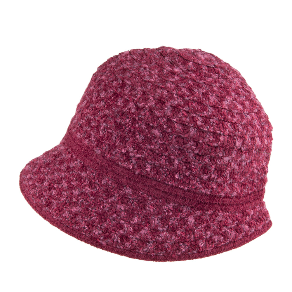 Chapeau Cloche Willow bordeaux multi BETMAR
