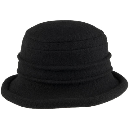 Chapeau Cloche en Laine Tula noir SCALA