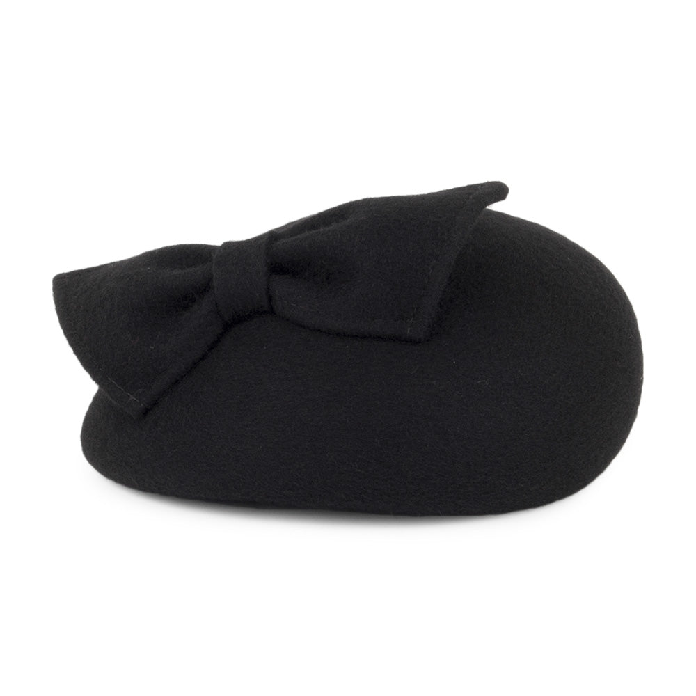 Chapeau Calot avec Nœud Kate noir WHITELEY