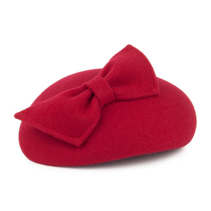 Chapeau Calot avec Nœud Kate rouge WHITELEY