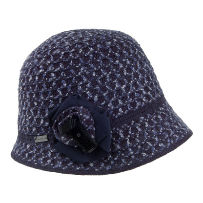 Chapeau Cloche Willow bleu marine BETMAR