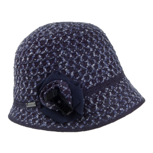 Chapeau Cloche Willow bleu marine BETMAR
