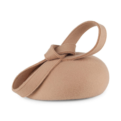 Chapeau Calot avec Boucles Carlita en Laine camel WHITELEY