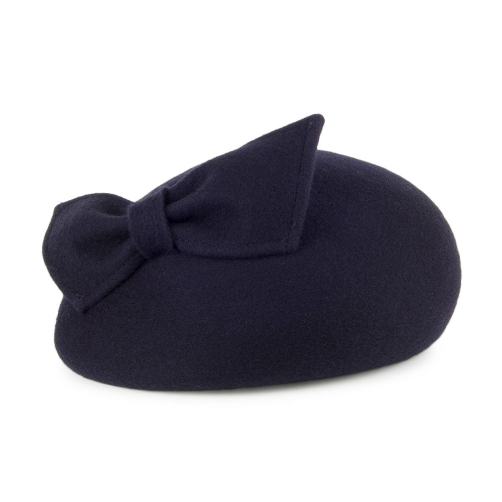 Chapeau Calot avec Nœud Kate bleu marine WHITELEY