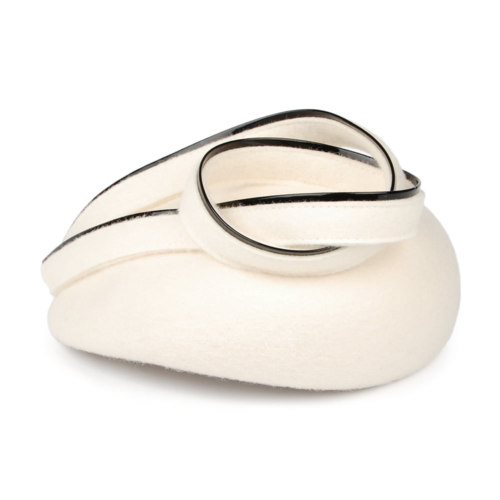 Chapeau Calot en Laine Rachael blanc hiver WHITELEY