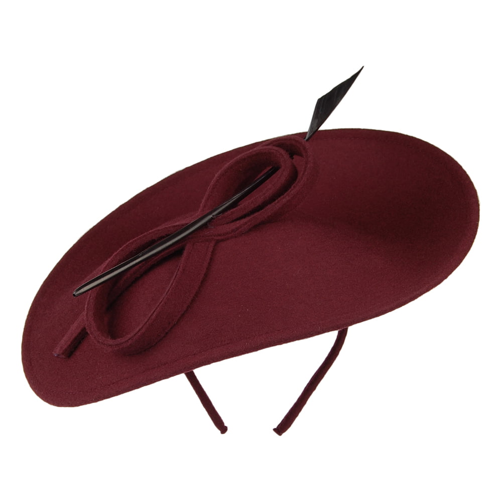 Chapeau Bibi Disque en Laine Athena mûre WHITELEY