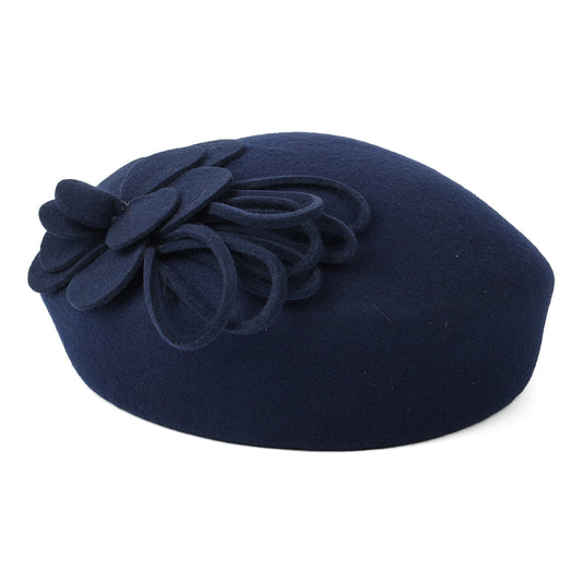 Chapeau Calot à Fleur bleu marine FAILSWORTH