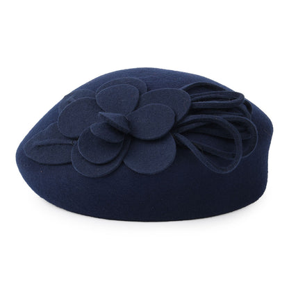 Chapeau Calot à Fleur bleu marine FAILSWORTH