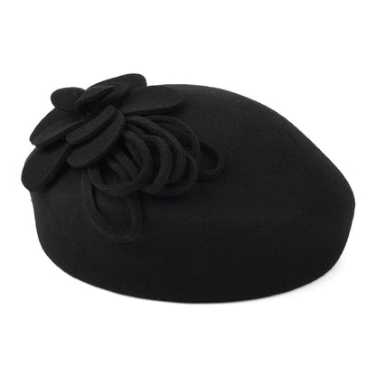 Chapeau Calot à Fleur noir FAILSWORTH