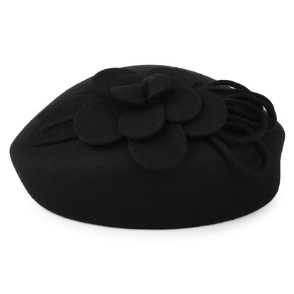 Chapeau Calot à Fleur noir FAILSWORTH