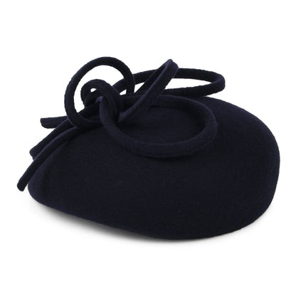 Chapeau Calot en Laine avec Boucles Rosey bleu marine WHITELEY