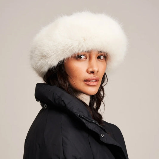 Chapeau Hiver en Fausse Fourrure ivoire HELEN MOORE